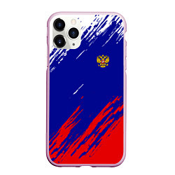 Чехол iPhone 11 Pro матовый RUSSIA SPORT, цвет: 3D-розовый