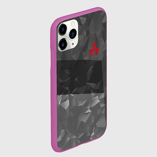 Чехол iPhone 11 Pro матовый MITSUBISHI SPORT / 3D-Фиолетовый – фото 2