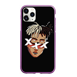 Чехол iPhone 11 Pro матовый XXXTentacion Head, цвет: 3D-фиолетовый