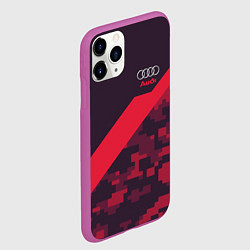 Чехол iPhone 11 Pro матовый Audi: Red Pixel, цвет: 3D-фиолетовый — фото 2