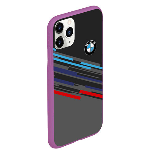 Чехол iPhone 11 Pro матовый BMW BRAND COLOR / 3D-Фиолетовый – фото 2