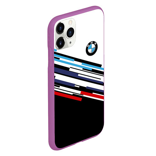 Чехол iPhone 11 Pro матовый BMW BRAND COLOR БМВ / 3D-Фиолетовый – фото 2