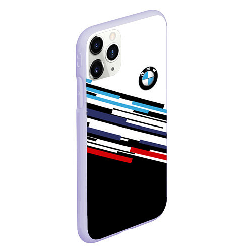 Чехол iPhone 11 Pro матовый BMW BRAND COLOR БМВ / 3D-Светло-сиреневый – фото 2