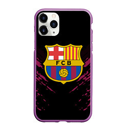 Чехол iPhone 11 Pro матовый Barcelona FC: Sport Fashion, цвет: 3D-фиолетовый