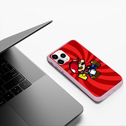 Чехол iPhone 11 Pro матовый Super Mario: Red Illusion, цвет: 3D-розовый — фото 2