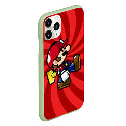 Чехол iPhone 11 Pro матовый Super Mario: Red Illusion, цвет: 3D-салатовый — фото 2