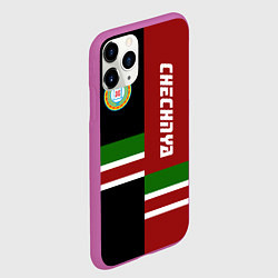 Чехол iPhone 11 Pro матовый Chechnya, Russia, цвет: 3D-фиолетовый — фото 2
