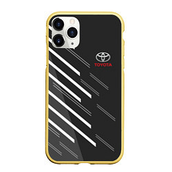 Чехол iPhone 11 Pro матовый Toyota: White Rays, цвет: 3D-желтый