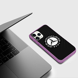 Чехол iPhone 11 Pro матовый Mercedes-Benz, цвет: 3D-фиолетовый — фото 2