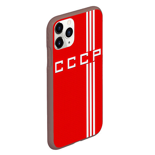 Чехол iPhone 11 Pro матовый Cборная СССР / 3D-Коричневый – фото 2