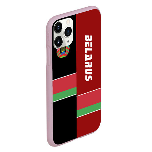 Чехол iPhone 11 Pro матовый Belarus Style / 3D-Розовый – фото 2