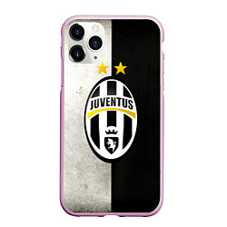 Чехол iPhone 11 Pro матовый FC Juventus W&B, цвет: 3D-розовый