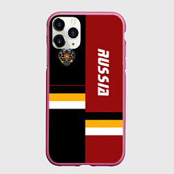Чехол iPhone 11 Pro матовый Russian Empire, цвет: 3D-малиновый