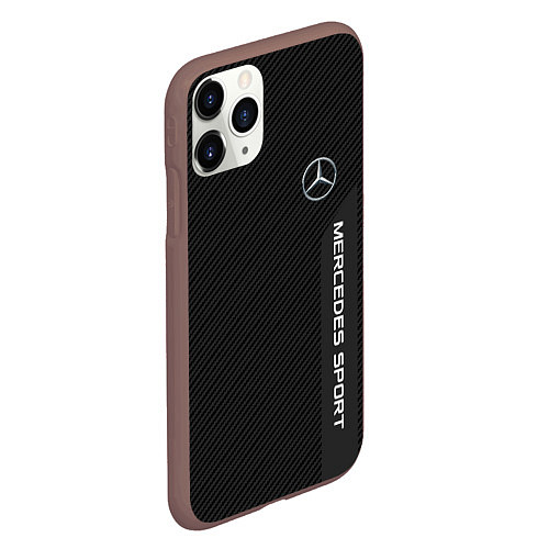 Чехол iPhone 11 Pro матовый Mercedes AMG: Sport Line / 3D-Коричневый – фото 2
