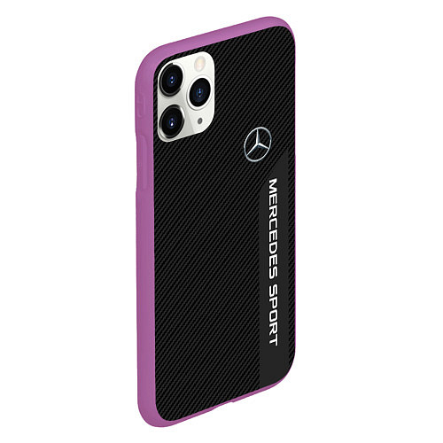 Чехол iPhone 11 Pro матовый Mercedes AMG: Sport Line / 3D-Фиолетовый – фото 2