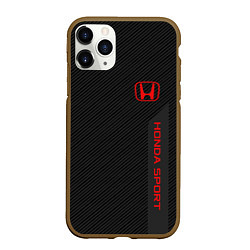 Чехол iPhone 11 Pro матовый Honda: Sport Line, цвет: 3D-коричневый