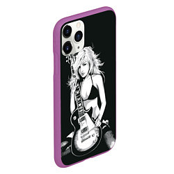 Чехол iPhone 11 Pro матовый Рокерская душа, цвет: 3D-фиолетовый — фото 2