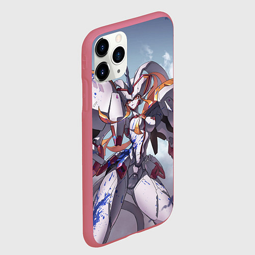 Чехол iPhone 11 Pro матовый Zero Two / 3D-Малиновый – фото 2