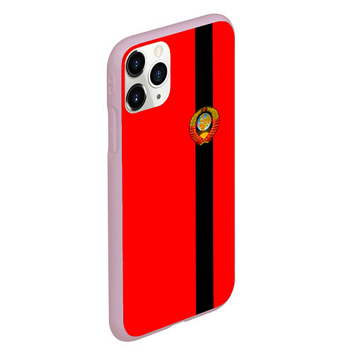 Чехол iPhone 11 Pro матовый Советский Союз / 3D-Розовый – фото 2