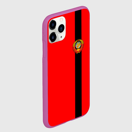 Чехол iPhone 11 Pro матовый Советский Союз / 3D-Фиолетовый – фото 2
