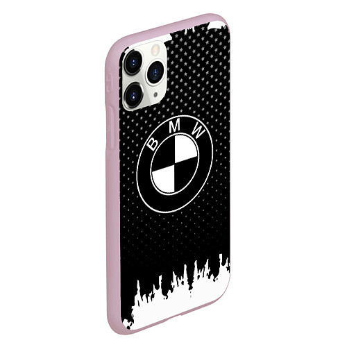 Чехол iPhone 11 Pro матовый BMW Black Style / 3D-Розовый – фото 2