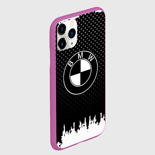 Чехол iPhone 11 Pro матовый BMW Black Style / 3D-Фиолетовый – фото 2