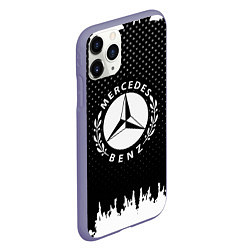 Чехол iPhone 11 Pro матовый Mercedes-Benz: Black Side, цвет: 3D-серый — фото 2