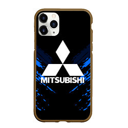 Чехол iPhone 11 Pro матовый Mitsubishi: Blue Anger, цвет: 3D-коричневый