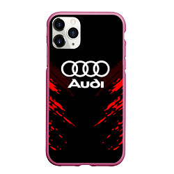 Чехол iPhone 11 Pro матовый Audi: Red Anger, цвет: 3D-малиновый