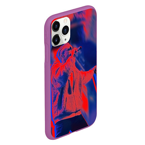 Чехол iPhone 11 Pro матовый T-Fest: Neon Style / 3D-Фиолетовый – фото 2