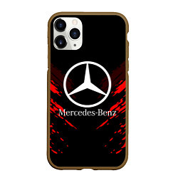 Чехол iPhone 11 Pro матовый Mercedes-Benz: Red Anger