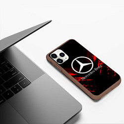 Чехол iPhone 11 Pro матовый Mercedes-Benz: Red Anger, цвет: 3D-коричневый — фото 2