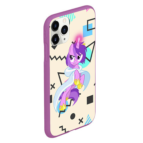 Чехол iPhone 11 Pro матовый My Little Pony / 3D-Фиолетовый – фото 2