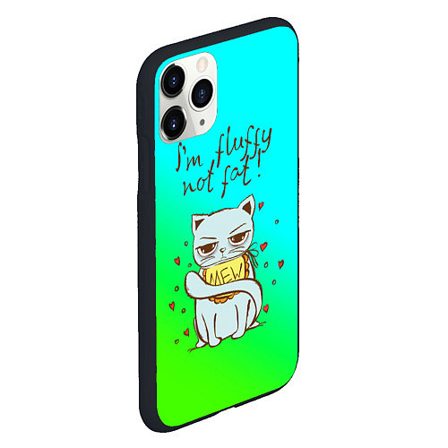 Чехол iPhone 11 Pro матовый I'm fluffy, not fat / 3D-Черный – фото 2