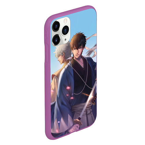 Чехол iPhone 11 Pro матовый Gintama / 3D-Фиолетовый – фото 2