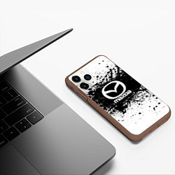 Чехол iPhone 11 Pro матовый Mazda: Black Spray, цвет: 3D-коричневый — фото 2