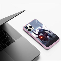 Чехол iPhone 11 Pro матовый Dark Knight, цвет: 3D-розовый — фото 2