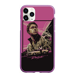 Чехол iPhone 11 Pro матовый Gosling Drive, цвет: 3D-фиолетовый