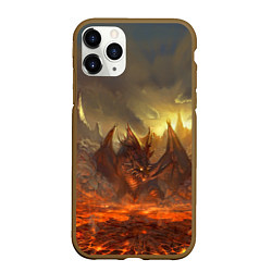 Чехол iPhone 11 Pro матовый Linage II: Fire Dragon
