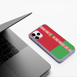 Чехол iPhone 11 Pro матовый Беларусь, цвет: 3D-светло-сиреневый — фото 2