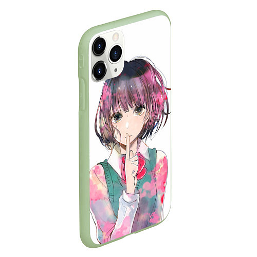 Чехол iPhone 11 Pro матовый Kuzu no Honkai / 3D-Салатовый – фото 2