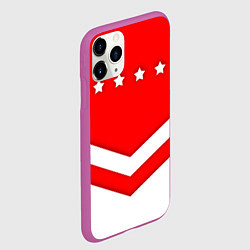 Чехол iPhone 11 Pro матовый Звезды Спартака, цвет: 3D-фиолетовый — фото 2