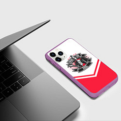 Чехол iPhone 11 Pro матовый Победи или умри, цвет: 3D-фиолетовый — фото 2