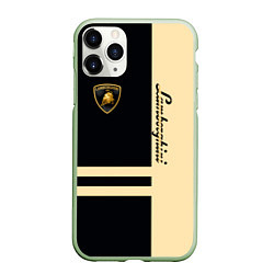 Чехол iPhone 11 Pro матовый Lamborghini Sport, цвет: 3D-салатовый