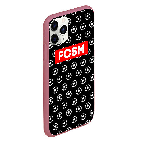 Чехол iPhone 11 Pro матовый FCSM Supreme / 3D-Малиновый – фото 2