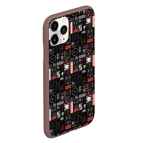 Чехол iPhone 11 Pro матовый Twenty One Pilots: Pattern / 3D-Коричневый – фото 2