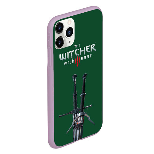 Чехол iPhone 11 Pro матовый The Witcher: Wild Hunt / 3D-Сиреневый – фото 2