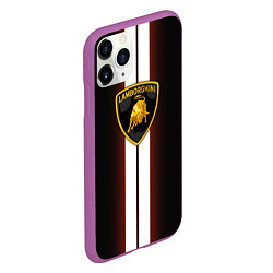 Чехол iPhone 11 Pro матовый Lamborghini Race, цвет: 3D-фиолетовый — фото 2