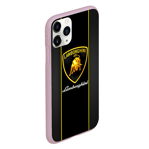 Чехол iPhone 11 Pro матовый Lamborghini Luxury / 3D-Розовый – фото 2