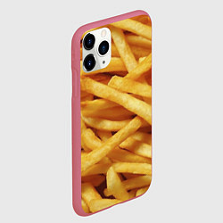 Чехол iPhone 11 Pro матовый Картофель фри, цвет: 3D-малиновый — фото 2